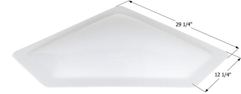 Icon Direct | White Neo-Angle Skylight 25 x 10 | 15185 | 4 Inch Bubble | NSL2510W
