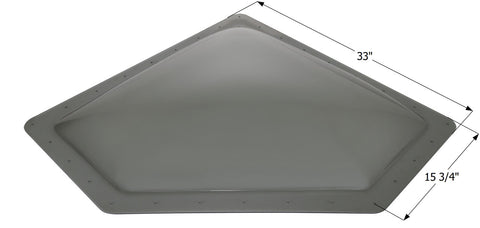 Icon Direct | Smoke Neo-Angle Skylight 29 x 13 | 15223 | 6 Inch Bubble | NSL2913S