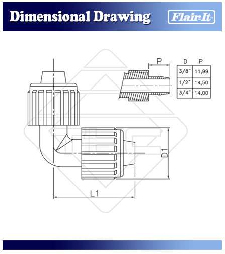 Flair-It | 3/8" Elbow Coupler | 06815