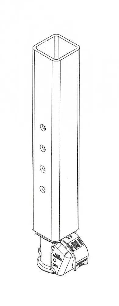 Demco | Acoplador de cuello de cisne cuadrado EZ-Latch | 17839-81 | Bola de 2 5/16" | Peso bruto vehicular (GVWR) de 30,000 | Negro