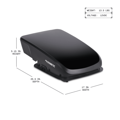 Dometic | Fan-Tastic Fan | 9630002552 | FA75MBSBG81S | 12v DC Powered | Black Dome