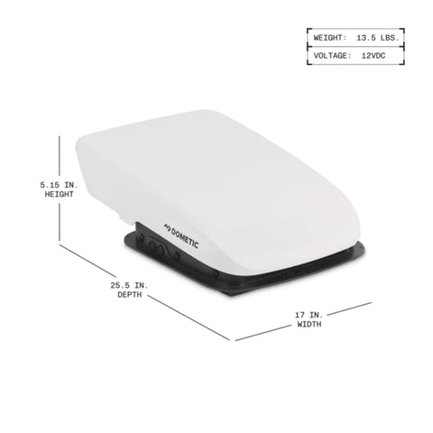 Dometic | Fan-Tastic Fan | 9630002553 | FA75MBSWG81S | 12v DC Powered | White Dome