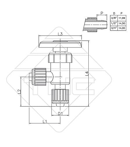 Flair-It | 1/2" P 90 Degree Stop Valve | 06885