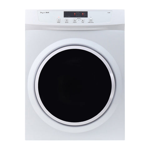 Pinnacle | Compact Standard Dryer | 18-860 | White with Silver Trim | 3.5 Cu. Ft.