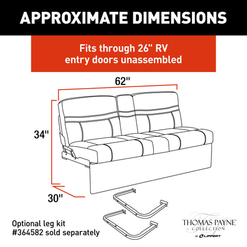 Lippert | Thomas Payne Heritage Jackknife Sofa | 2020129834 | 62" | Millbrae