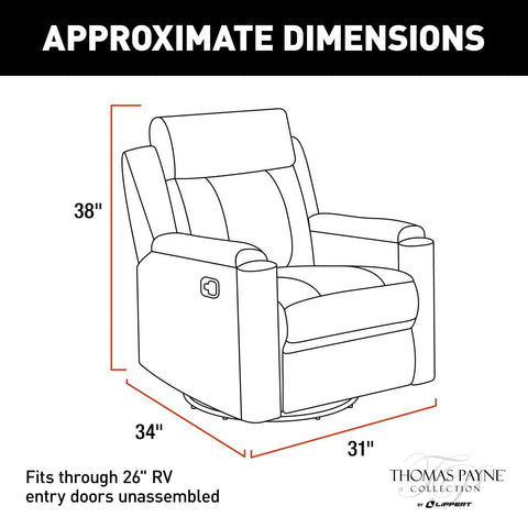 Lippert | Thomas Payne Heritage Swivel Glider Recliner | 2020129853 | Millbrae