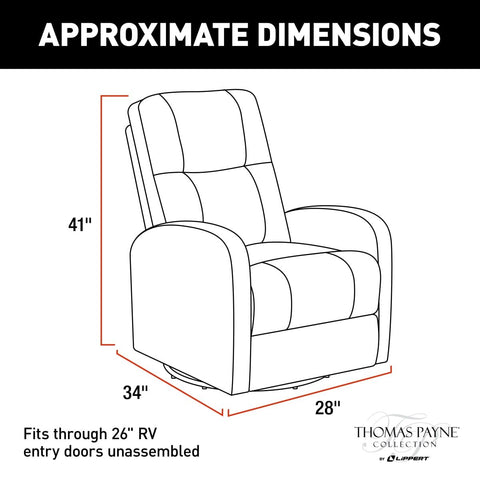 Lippert | Thomas Payne Heritage Swivel Pushback Recliner | 2020129869 | Millbrae