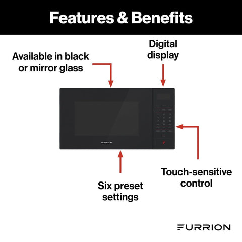 Furrion | RV Microwave | 2021123619 | .9 Cubic Feet | Black | FMSN09-BL