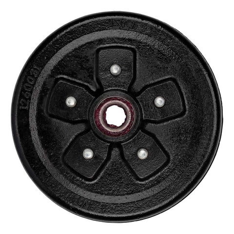 Lippert 10" Brake Hub 2024013264 - Rear Face View Showing 5-Lug Pattern and Pre-Greased Bearing | United RV Parts