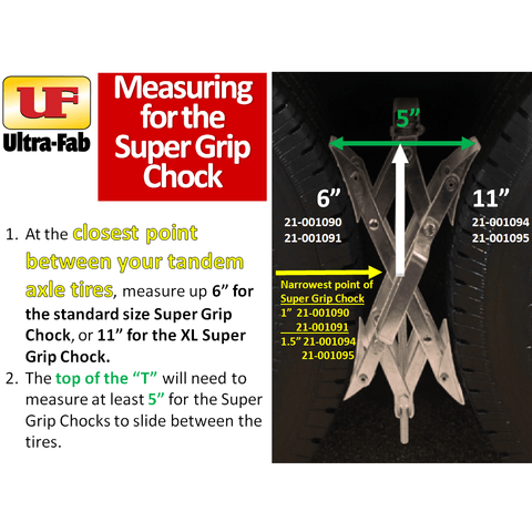 Ultra-Fab | Supergrip XL Wheel Chock with Lock | 21-001095 | Pair