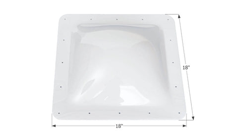 Icon Direct | White Skylight 14 x 14 | 01817 | 4 Inch High Bubble | SL1414W