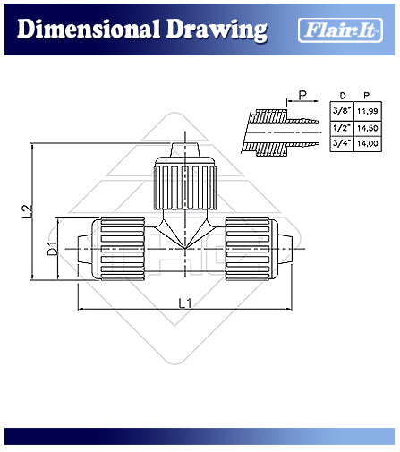 Flair-It | 1/2"P Tee | 06820