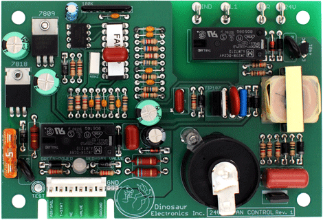 Dinosaur Electronics | Universal Ignitor Board | 24VACFANBOARD | For 24 VAC Park Model Furnaces with Fan Control