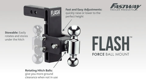 Progress MFG | Flash Force Ball Mount | 67-00-7350 | 2" Shank | 5" Rise | 5-1/2" Drop