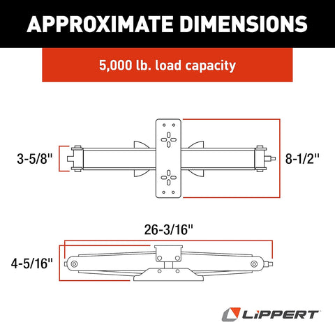 Lippert | Scissor Jacks | 285326 | 6,000 Capacity | Pair