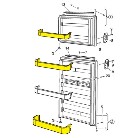 Dometic | Refrigerator Door Bin Kit | 29325760655