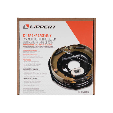 Lippert | 12" Electric Brake Assembly | Self Adjusting | 296651 | Left