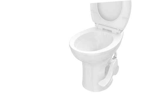 Seaflo | Inodoro de plástico para autocaravanas con altura residencial | Pedal | SFRTPH-01-01 | Blanco