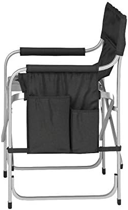 Faulkner | Directors Chair - Black | Pocket Pouch & Folding Tray | 48871