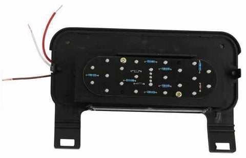 Command Electronics | Modern Rectangle LED Stop-Tail-Turn Light | CMD-003-81LBM1 | With License Plate Bracket | Black Base | Red