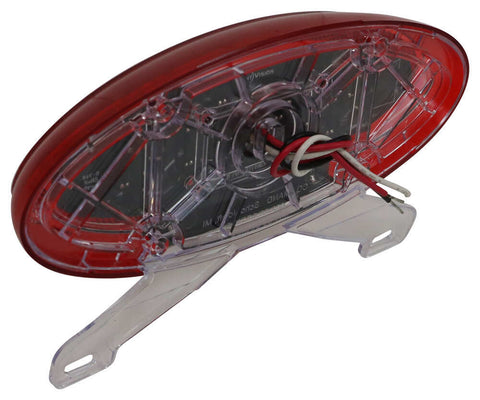 Command Electronics | Modern Oval LED Stop-Tail-Turn Light | CMD-003-85L | With License Plate Bracket | Red