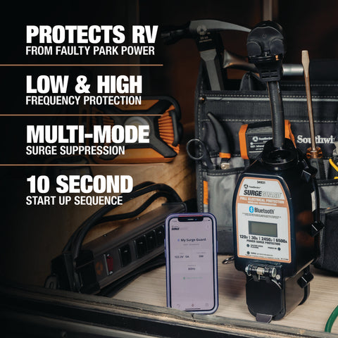 Southwire | 30 Amp Surge Protector | 34931 | Bluetooth | Compatible with Wireless LCD Display