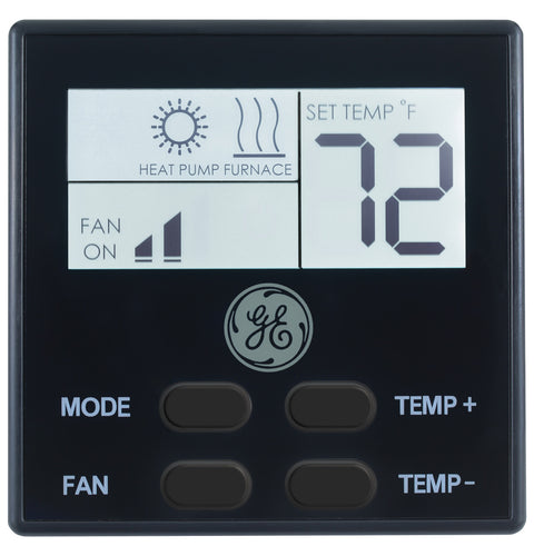 GE Appliances | RV Air Conditioner Single Zone Wall Thermostat | RARWT2B | Black