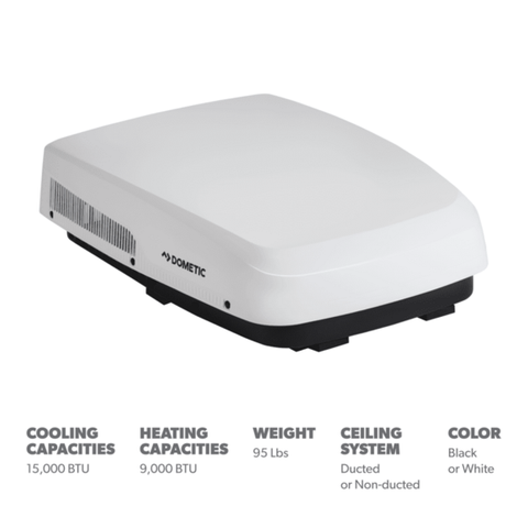 Dometic | FreshJet 5 With Heat Pump | FJX5557EHPWHCS | 9620017216  | Built-In Hard Start | 15,000 BTU | White | R32