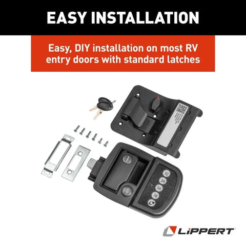 Lippert | Bluetooth Keyless RV Entry Door Lock | 2022119636 | Right Hand