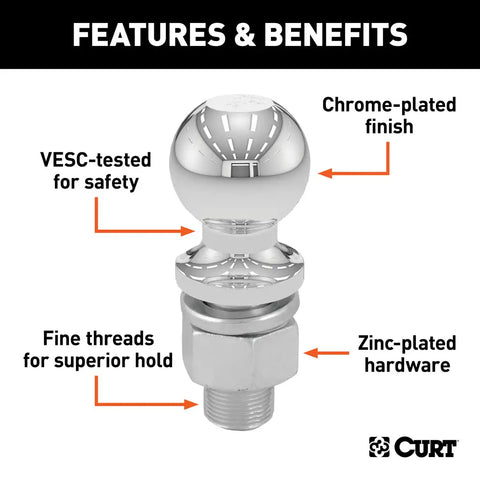 Curt | 2-5/16" x 1-1/4" Hitch Ball | 40030