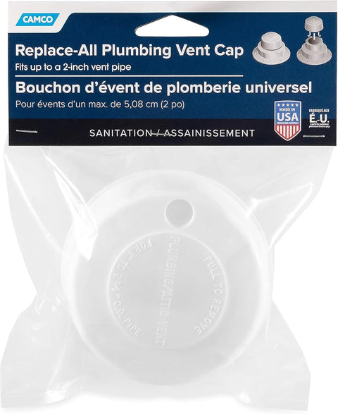 Camco | Replace All Plumbing Vent Cap | 40034 | White