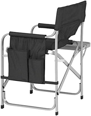 Faulkner | Directors Chair - Black | Pocket Pouch & Folding Tray | 48871