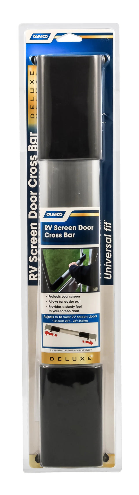 Camco | RV Screen Door Cross Bar | Deluxe | 42188 | Black Handles