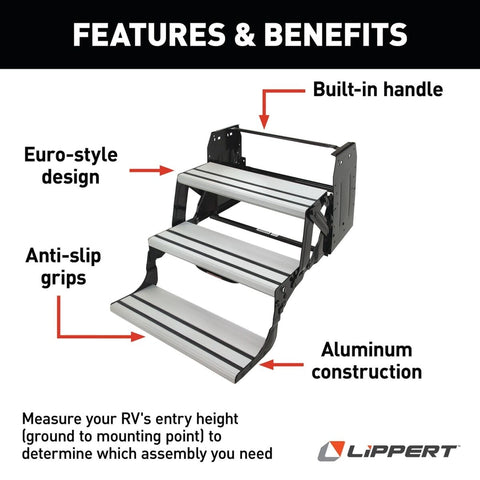 Lippert | RV Alumi-Tread Triple Step | 432696 | Manual | 24 inch
