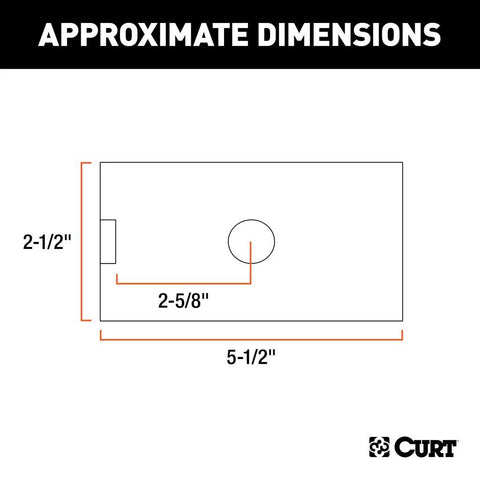 Curt | Trailer Hitch Adapter Reducer Sleeve | 2-1/2" to 2" Shank | 45405