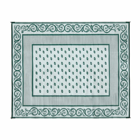 Faulkner | Reversible Vineyard RV Patio Mat | Green | 48705 | 8' x 20'