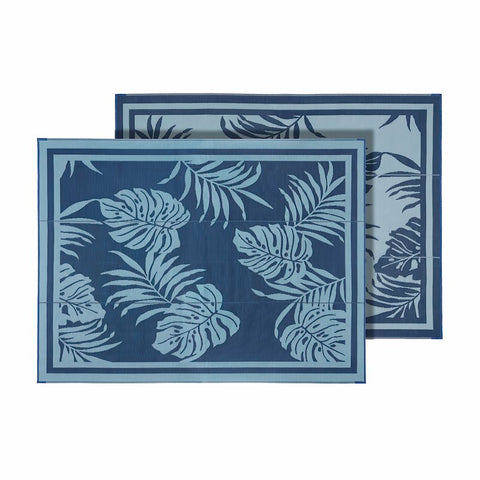 Faulkner | Blue - Paradise Design Patio Mat | 48932 | 9' x 18'