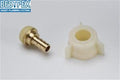 Brass PEX 1/2" Barb x FPT Coupling Adapter Disassembled View - RV Plumbing Fitting | United RV Parts