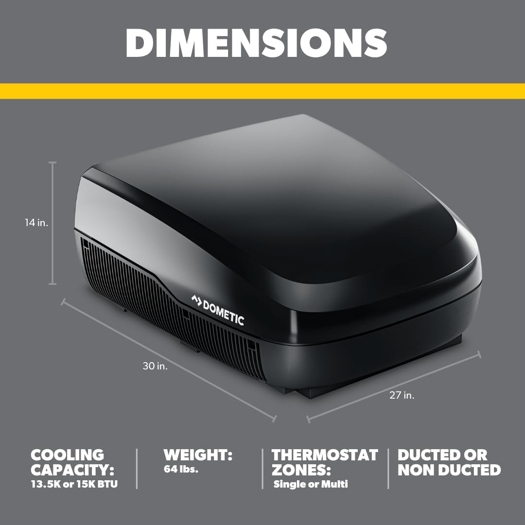 Dometic | FreshJet 3 Series RV Air Conditioner | FJX3573MBKAS | 961000