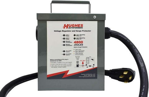 Hughes Auto | 50 Amp Voltage Booster | RV220-50-SP | 12,000 Watt | With Advanced Surge Protection