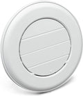 White Plastic RV Ceiling Duct Vent 94270 Closed Louvers - Angled Side View | United RV Parts