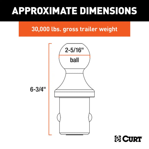 Curt | Gooseneck Ball OEM | 60601