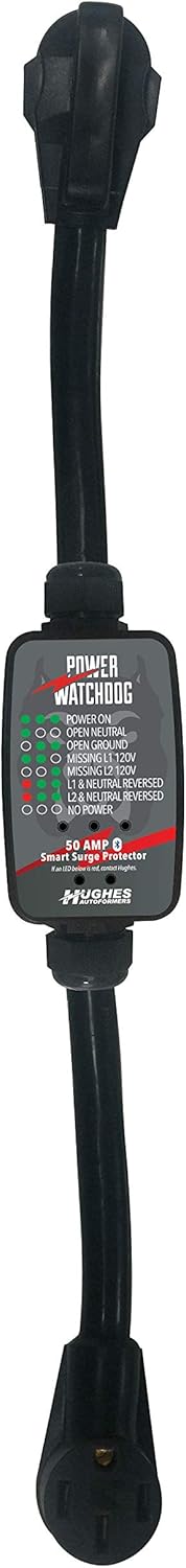 Hughes Auto | Power WatchDog Smart Bluetooth RV Surge Protector | PWD50 | 50 Amp