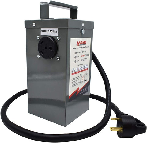 Hughes Auto | 30 Amp Voltage Booster | RV2130-SP | 3,600 Watt | With Advanced Surge Protection