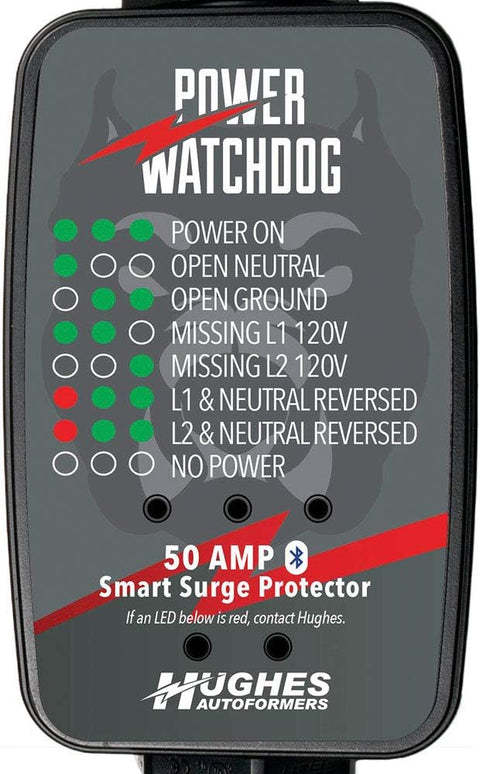 Hughes Auto | Power WatchDog Smart Bluetooth RV Surge Protector | PWD50 | 50 Amp