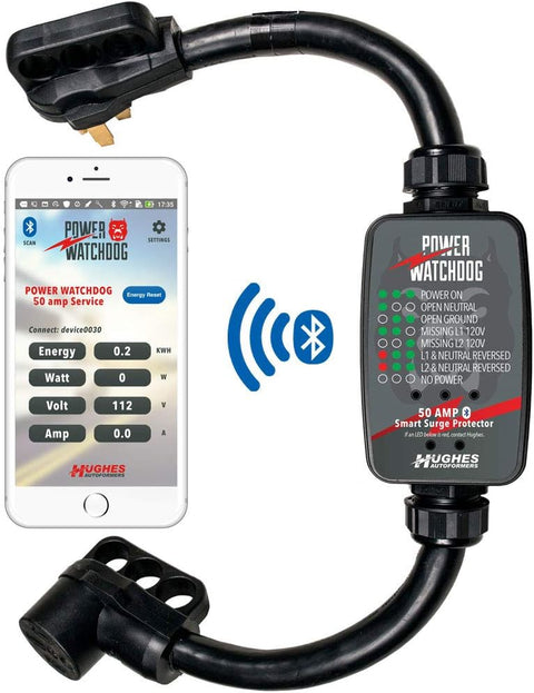 Hughes Auto | Power WatchDog Smart Bluetooth RV Surge Protector | PWD50 | 50 Amp