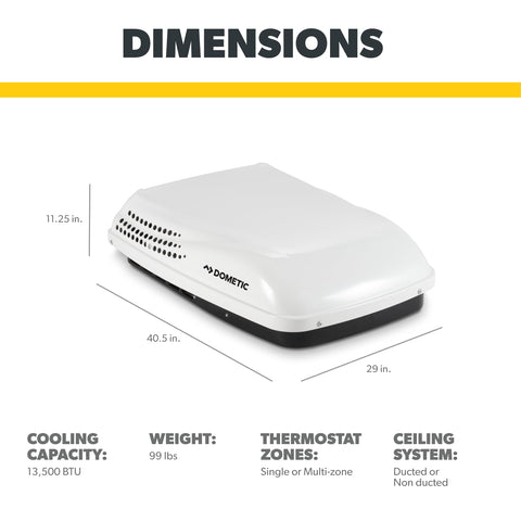 Dometic | Penguin II RV Air Conditioner | 640315CXX1C0 | 13,500 BTU | White