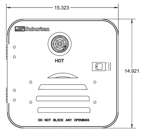 Suburban | RV Water Heater Access Door | 6285APW | ST-42 |ST-60 | White