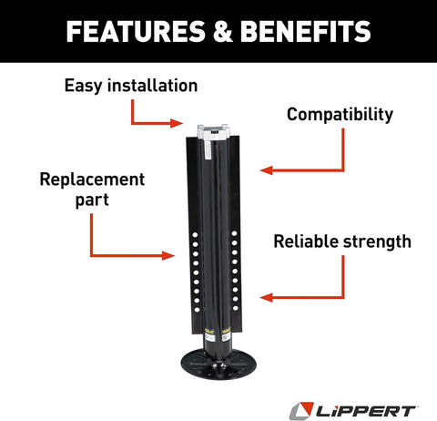 Lippert | Hydraulic Landing Gear | 433467 | Aluminum | 14,000 lb Capacity