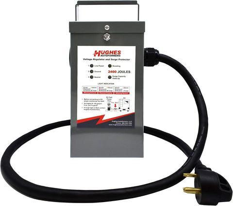 Hughes Auto | 30 Amp Voltage Booster | RV2130-SP | 3,600 Watt | With Advanced Surge Protection